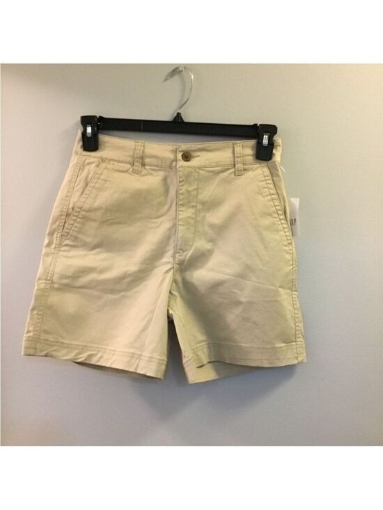 GAP Pants - Gap girlfriend khaki button zipper closure shorts Womans size 4 Tall